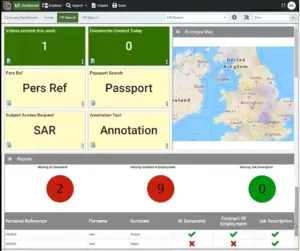 HR document management software user dashboard digital transformation