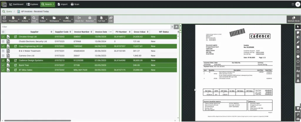 accounts department document management AP automation